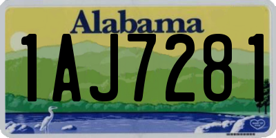 AL license plate 1AJ7281