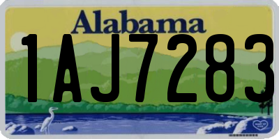 AL license plate 1AJ7283