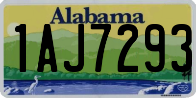 AL license plate 1AJ7293
