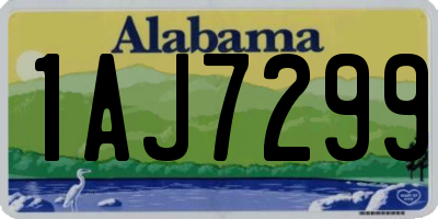 AL license plate 1AJ7299