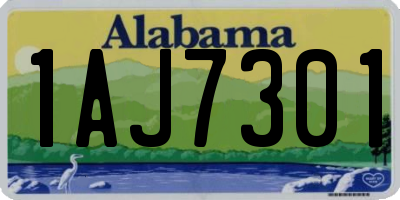AL license plate 1AJ7301
