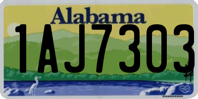 AL license plate 1AJ7303