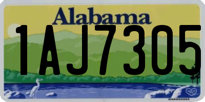 AL license plate 1AJ7305