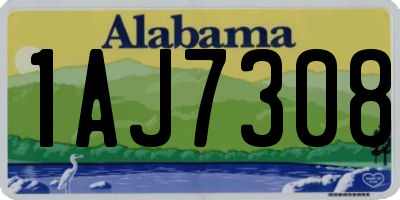 AL license plate 1AJ7308