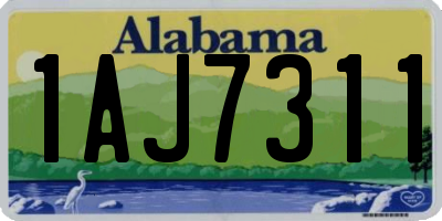 AL license plate 1AJ7311