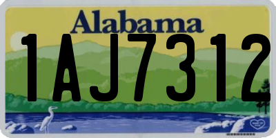 AL license plate 1AJ7312