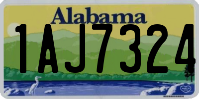 AL license plate 1AJ7324