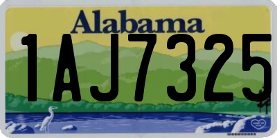 AL license plate 1AJ7325