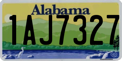AL license plate 1AJ7327