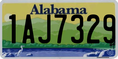 AL license plate 1AJ7329
