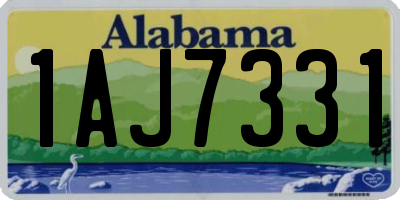 AL license plate 1AJ7331