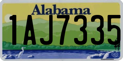 AL license plate 1AJ7335
