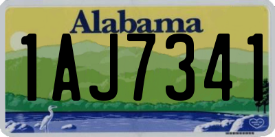 AL license plate 1AJ7341