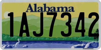 AL license plate 1AJ7342