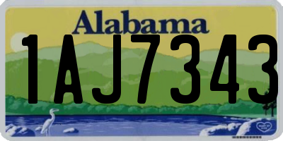 AL license plate 1AJ7343