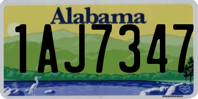 AL license plate 1AJ7347
