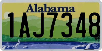 AL license plate 1AJ7348