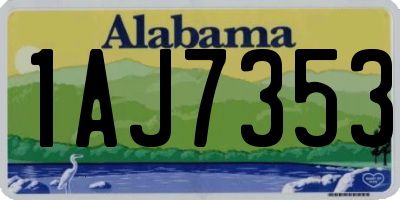AL license plate 1AJ7353