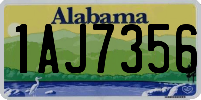 AL license plate 1AJ7356
