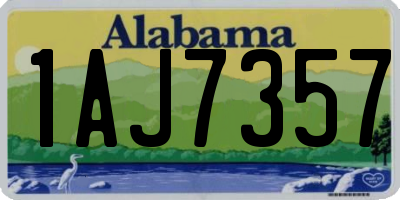 AL license plate 1AJ7357