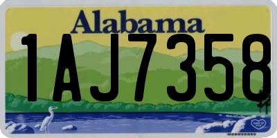 AL license plate 1AJ7358
