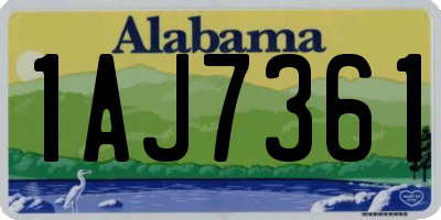AL license plate 1AJ7361