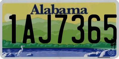 AL license plate 1AJ7365
