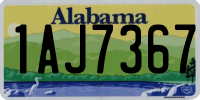 AL license plate 1AJ7367