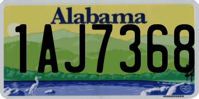 AL license plate 1AJ7368