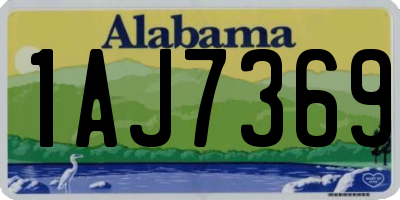 AL license plate 1AJ7369