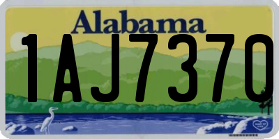 AL license plate 1AJ7370