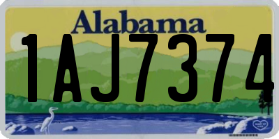 AL license plate 1AJ7374