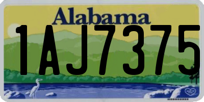 AL license plate 1AJ7375