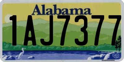 AL license plate 1AJ7377