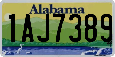 AL license plate 1AJ7389