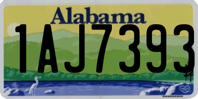 AL license plate 1AJ7393