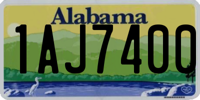 AL license plate 1AJ7400