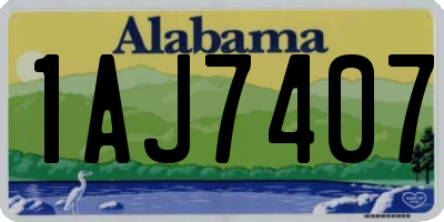 AL license plate 1AJ7407