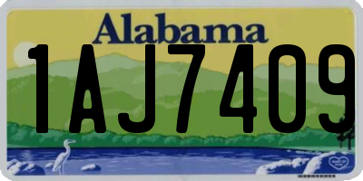 AL license plate 1AJ7409