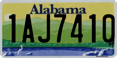 AL license plate 1AJ7410