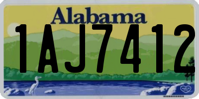 AL license plate 1AJ7412