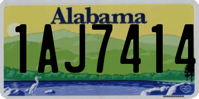 AL license plate 1AJ7414