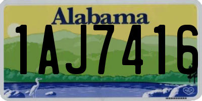 AL license plate 1AJ7416