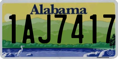 AL license plate 1AJ7417