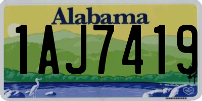 AL license plate 1AJ7419