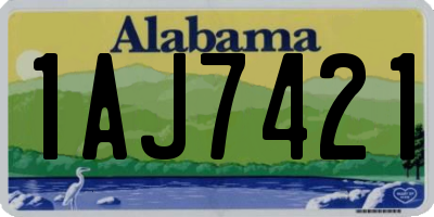 AL license plate 1AJ7421