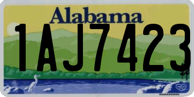 AL license plate 1AJ7423