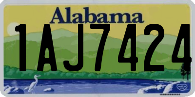 AL license plate 1AJ7424