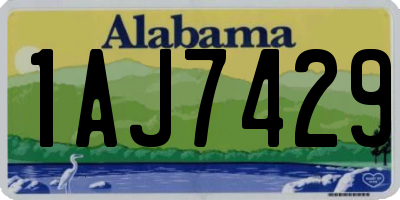 AL license plate 1AJ7429