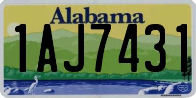 AL license plate 1AJ7431